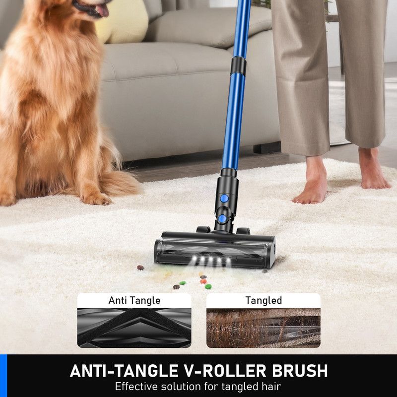 Cordless Vacuum Cleaner, 55Kpa/8 in 1 Powerful Suction Lightweight Vacuum Cleaner for Home, LED Display, 3 Suction Modes, 45Mins Detachable Battery Vacuum for Hard Floor Carpet Pet Hair - Image 5
