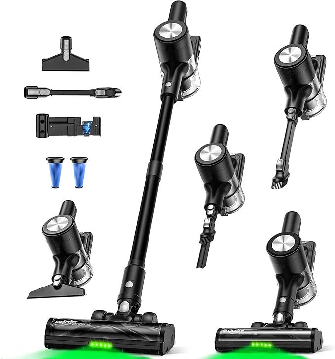 Cordless Vacuum Cleaner, 55Kpa/55Mins Vacuum Cleaners for Home. Self-Standing Stick Vacuum with Rechargeable Dock，LED Display & Anti-Tangle，Lightweight Rechargeable Vacuum for Carpet，Floor - Image 1