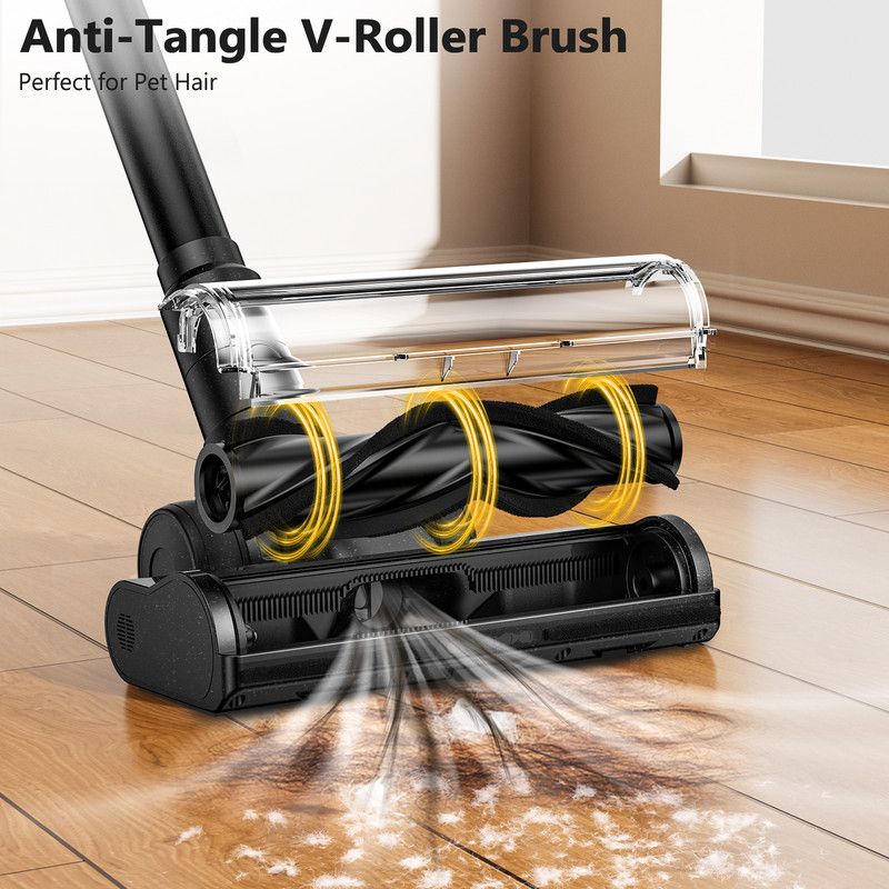 Cordless Vacuum Cleaner, 55Kpa/55Mins Vacuum Cleaners for Home. Self-Standing Stick Vacuum with Rechargeable Dock，LED Display & Anti-Tangle，Lightweight Rechargeable Vacuum for Carpet，Floor - Image 4