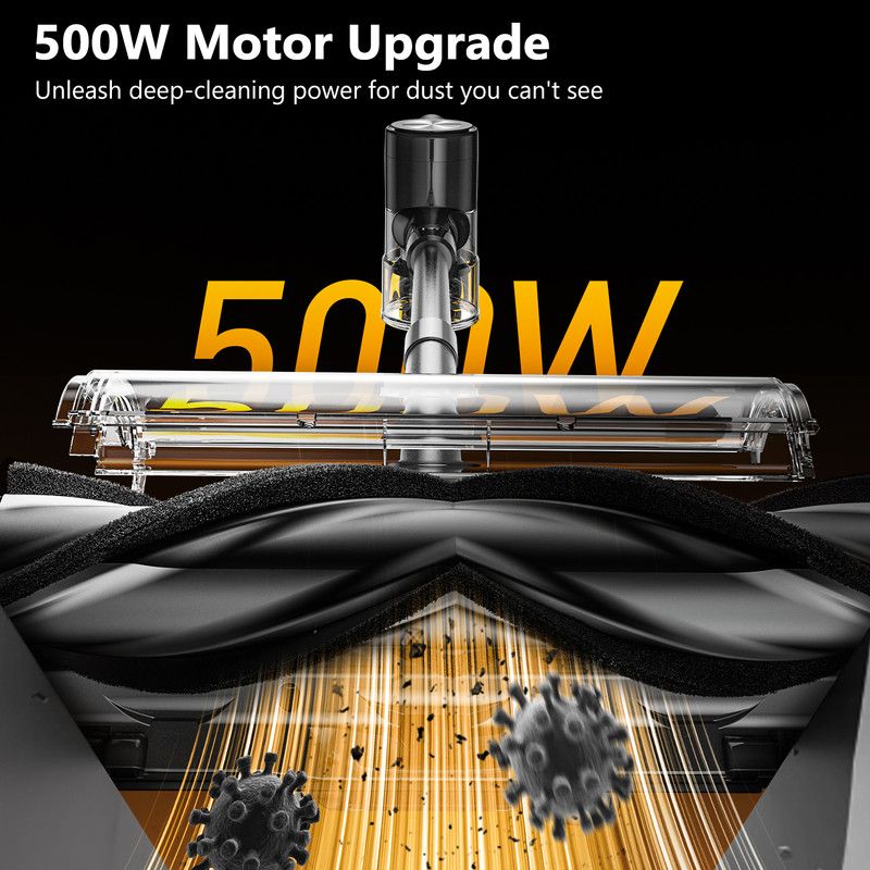Cordless Vacuum Cleaner, 55Kpa/55Mins Vacuum Cleaners for Home. Self-Standing Stick Vacuum with Rechargeable Dock，LED Display & Anti-Tangle，Lightweight Rechargeable Vacuum for Carpet，Floor - Image 7