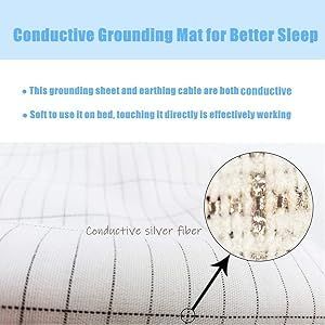 Grounding Flat Sheet, Bed Earthing Flat Sheet AU Plug Grounding Connection Cord Conductive Mat (White, Flat Sheets-(90x230cm)) - Image 6
