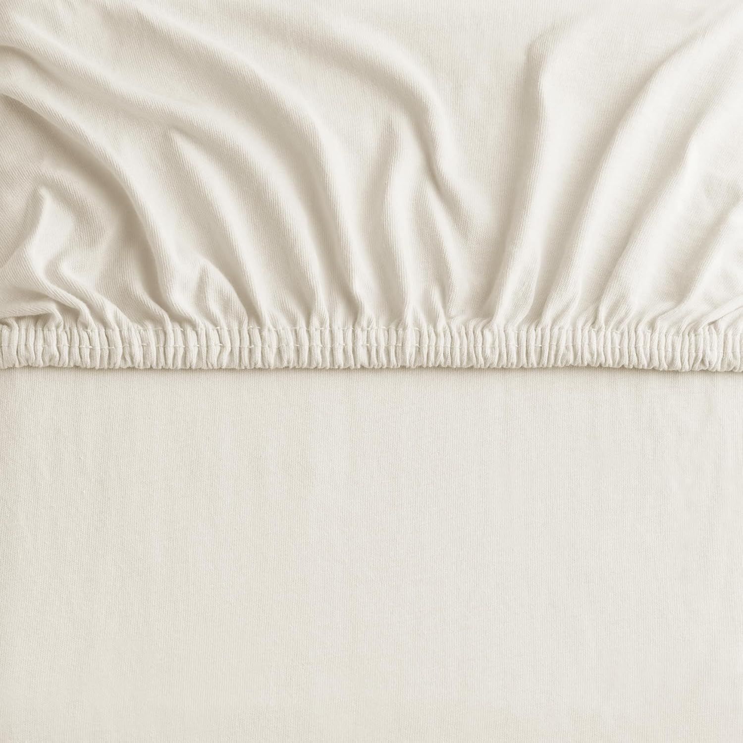 Hotel Quality Fitted sheets - 2 Piece Fitted sheets  -Breathable Bedding - Wrinkle, Fade, Stain Resistant- 26inch/40cm Deep Pocket Fitted Bed Sheet-Wrinkle and Fade Resistant,(Cream White,Double) - Image 4