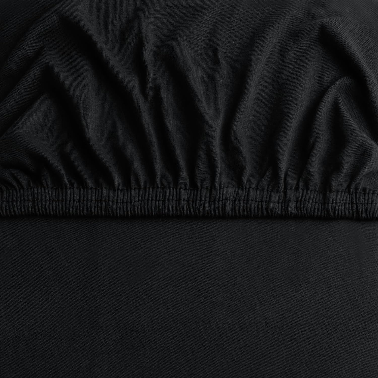 Hotel Quality Fitted sheets - 2 Piece Fitted sheets  -Breathable Bedding - Wrinkle, Fade, Stain Resistant- 26inch/40cm Deep Pocket Fitted Bed Sheet-Wrinkle and Fade Resistant,(Black,King Single) - Image 4
