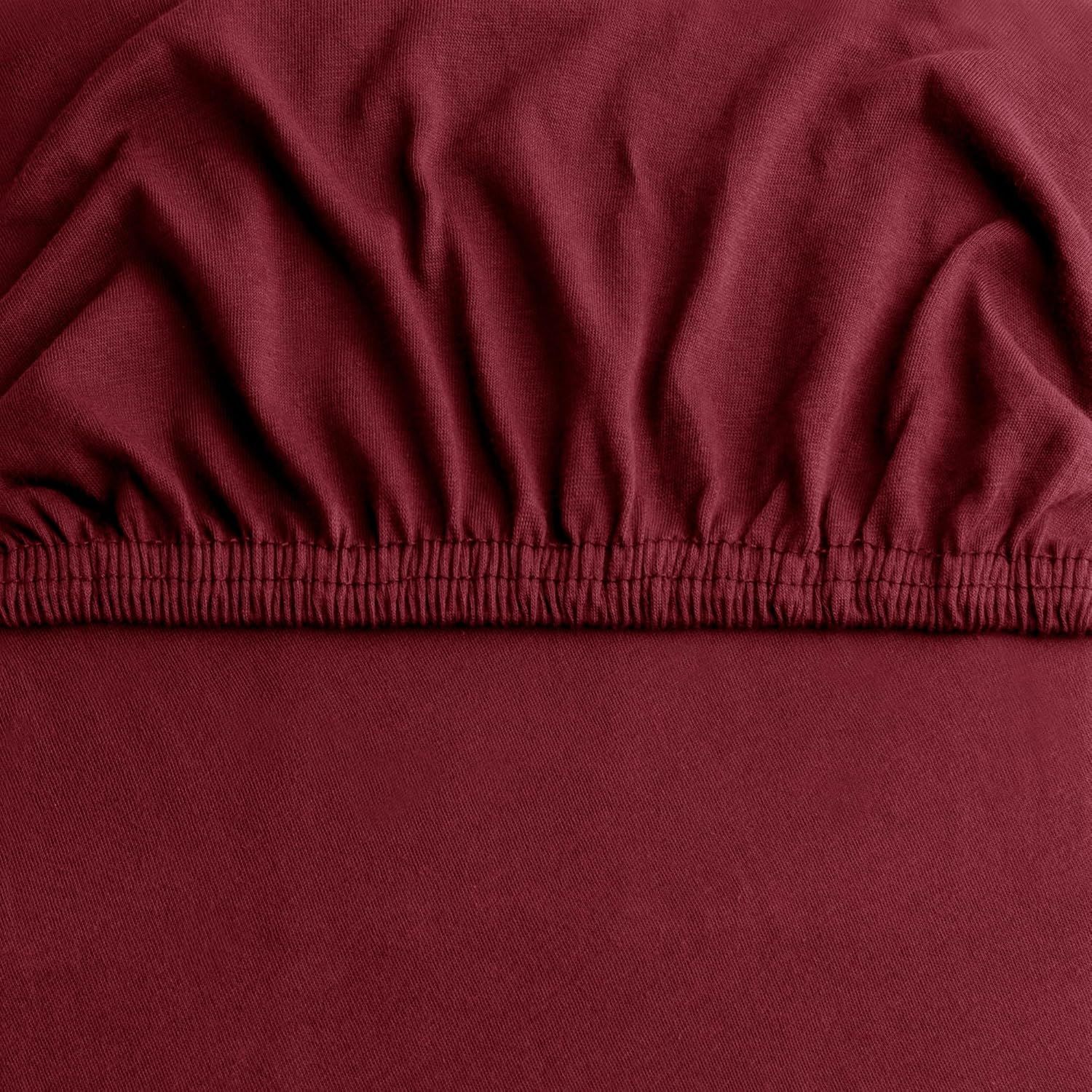 Hotel Quality Fitted sheets - 2 Piece Fitted sheets  -Breathable Bedding - Wrinkle, Fade, Stain Resistant- 26inch/40cm Deep Pocket Fitted Bed Sheet-Wrinkle and Fade Resistant,(Red,Queen) - Image 4