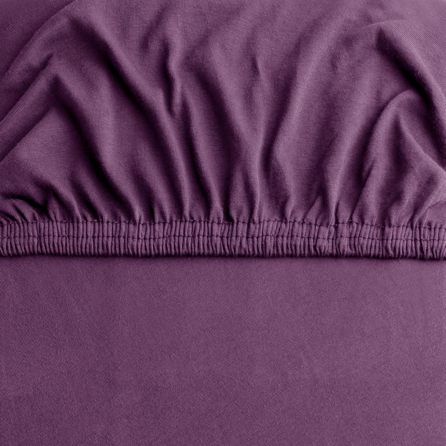 Hotel Quality Fitted sheets - 2 Piece Fitted sheets  -Breathable Bedding - Wrinkle, Fade, Stain Resistant- 26inch/40cm Deep Pocket Fitted Bed Sheet-Wrinkle and Fade Resistant,(Purple,Super King) - Image 4