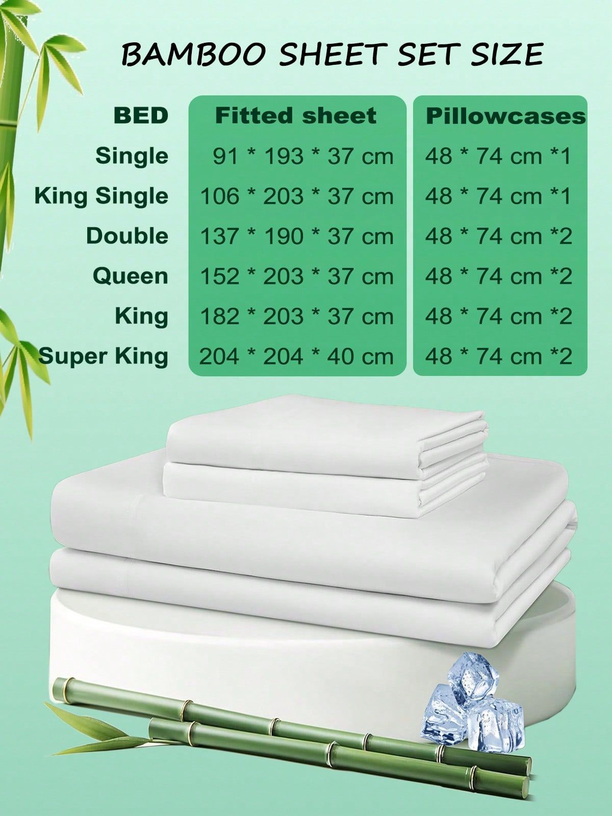 Hotel Breathable Bamboo Fitted Sheet & Pillowcase-3 Piece-Ultra Soft 2000TC Breathable Fitted Bed Sheets Set with 37 Centimetre Deep Pocket-Cooling Sheets for Hot Sleepers(Black,Double) - Image 7