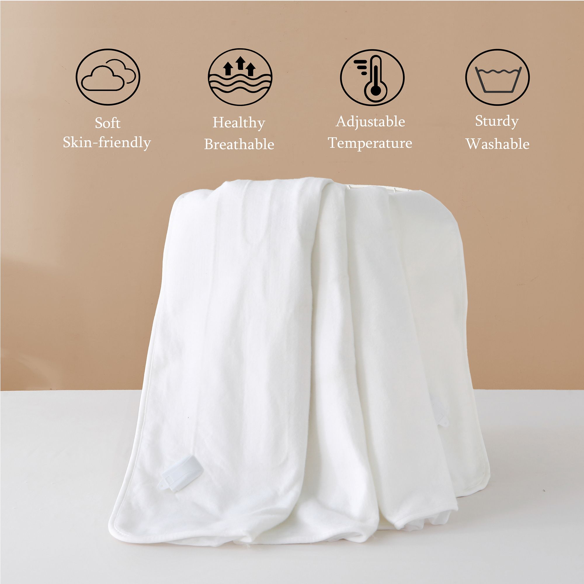 Heated Mattress Pad - Bedding Electric Blanket with 9 Heat Setting & 9-Hour Auto Off, Heated Mattress Pad-Machine Washable Fully Fitted Heating Pad with Overheat Protection , 800GSM Non Woven Fabric-fitted sheet cover((Double) - Image 6