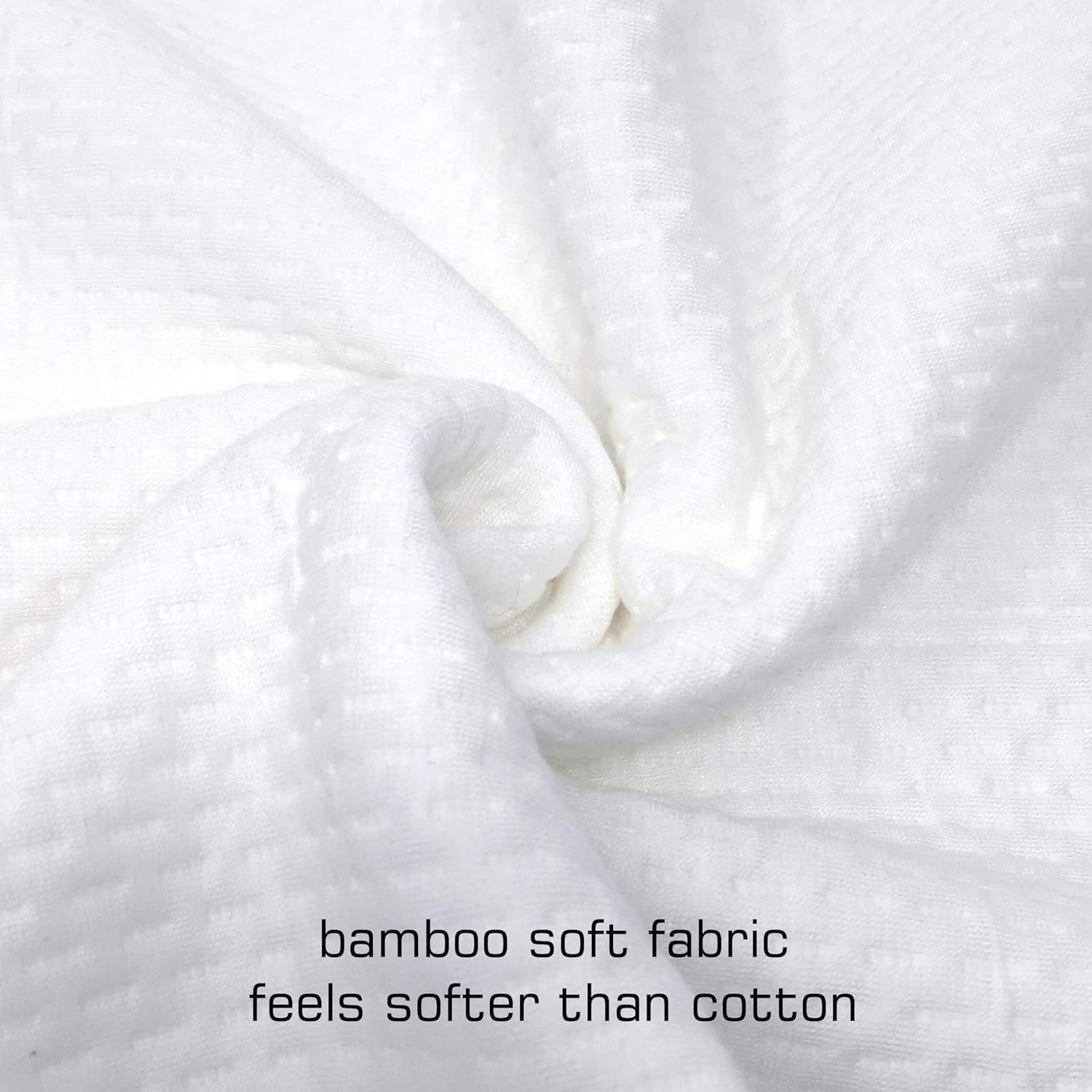 Waterproof Bamboo Pillow Protector Cover, 100% Bug Water Proof Zippered Pillow Cases Standard/Queen Size ( 2 Pack,White,48cm x 74cm) - Image 5