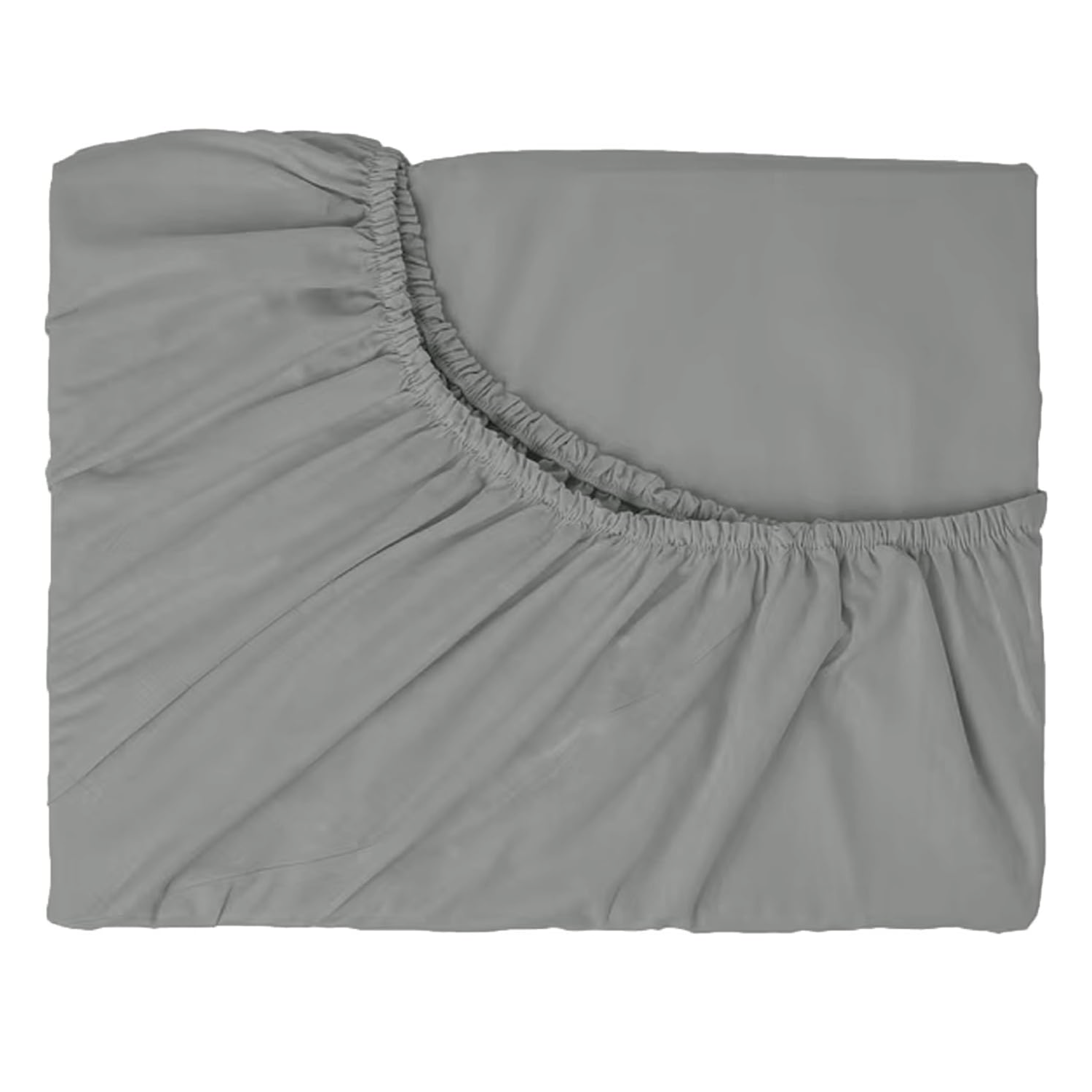 Hotel Quality Fitted Sheet - 1 Piece Fitted Sheet  -Breathable Bedding - Wrinkle, Fade, Stain Resistant- 16inch/40cm Deep Pocket Fitted Bed Sheet-Wrinkle and Fade Resistant,(Grey,King) - Image 3