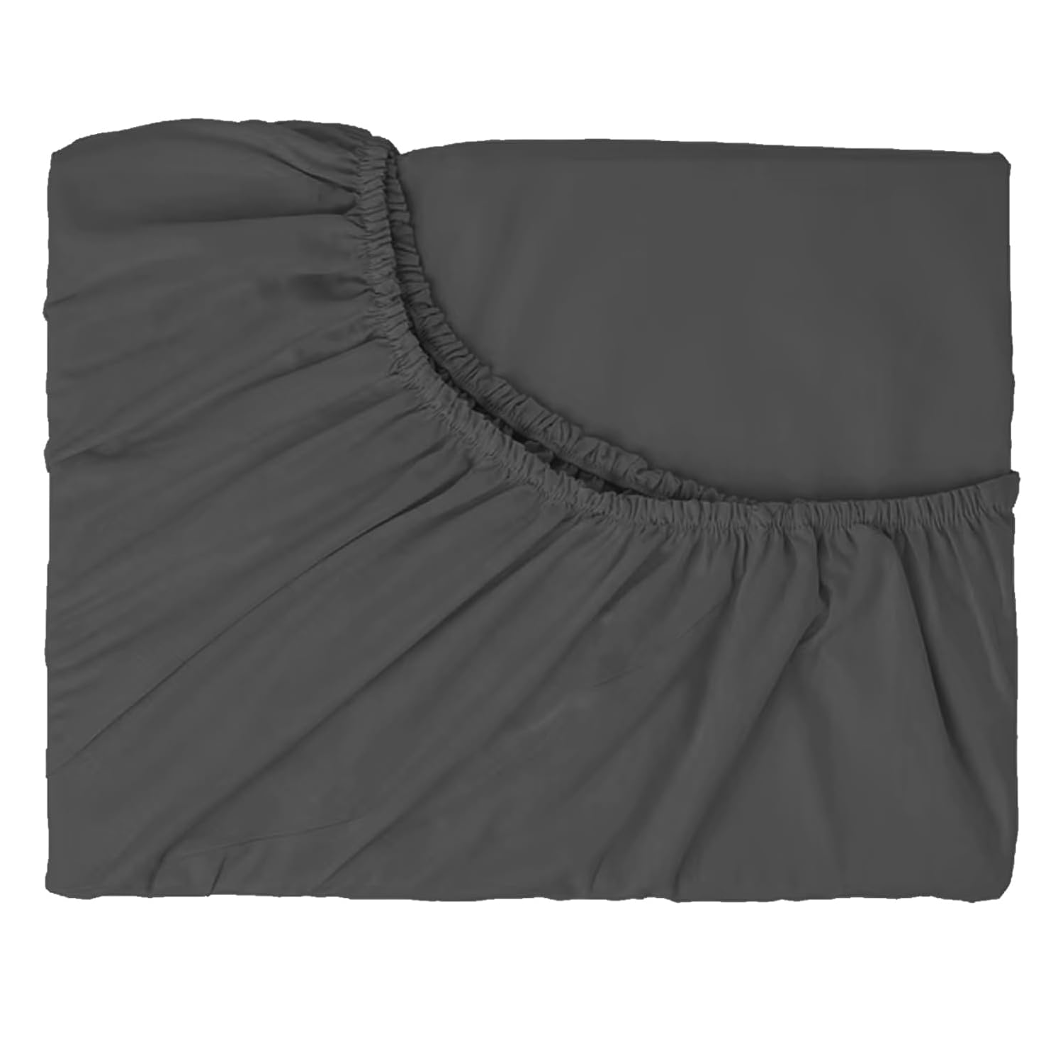 Hotel Quality Fitted Sheet - 1 Piece Fitted Sheet  -Breathable Bedding - Wrinkle, Fade, Stain Resistant- 16inch/40cm Deep Pocket Fitted Bed Sheet-Wrinkle and Fade Resistant,(Dark gray,King) - Image 2