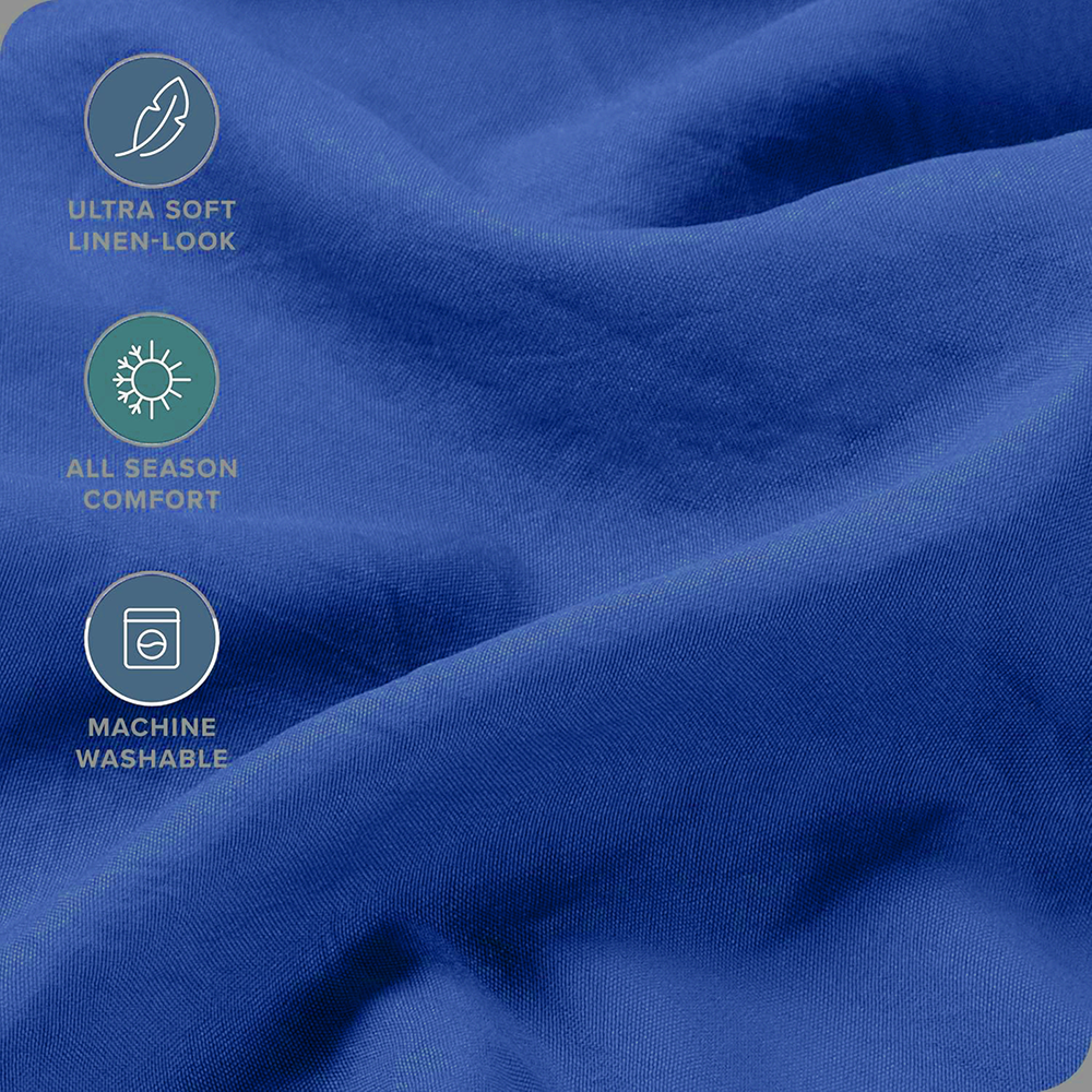 Hotel Quality Fitted Sheet - 1 Piece Fitted Sheet  -Breathable Bedding - Wrinkle, Fade, Stain Resistant- 16inch/40cm Deep Pocket Fitted Bed Sheet-Wrinkle and Fade Resistant,(Royal blue,Queen) - Image 5