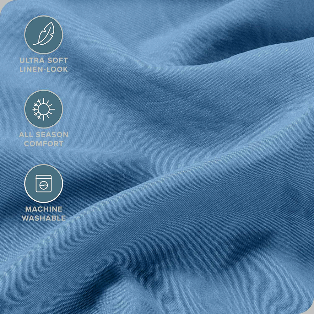 Hotel Quality Fitted Sheet - 1 Piece Fitted Sheet  -Breathable Bedding - Wrinkle, Fade, Stain Resistant- 16inch/40cm Deep Pocket Fitted Bed Sheet-Wrinkle and Fade Resistant,(Ocean,Single) - Image 5