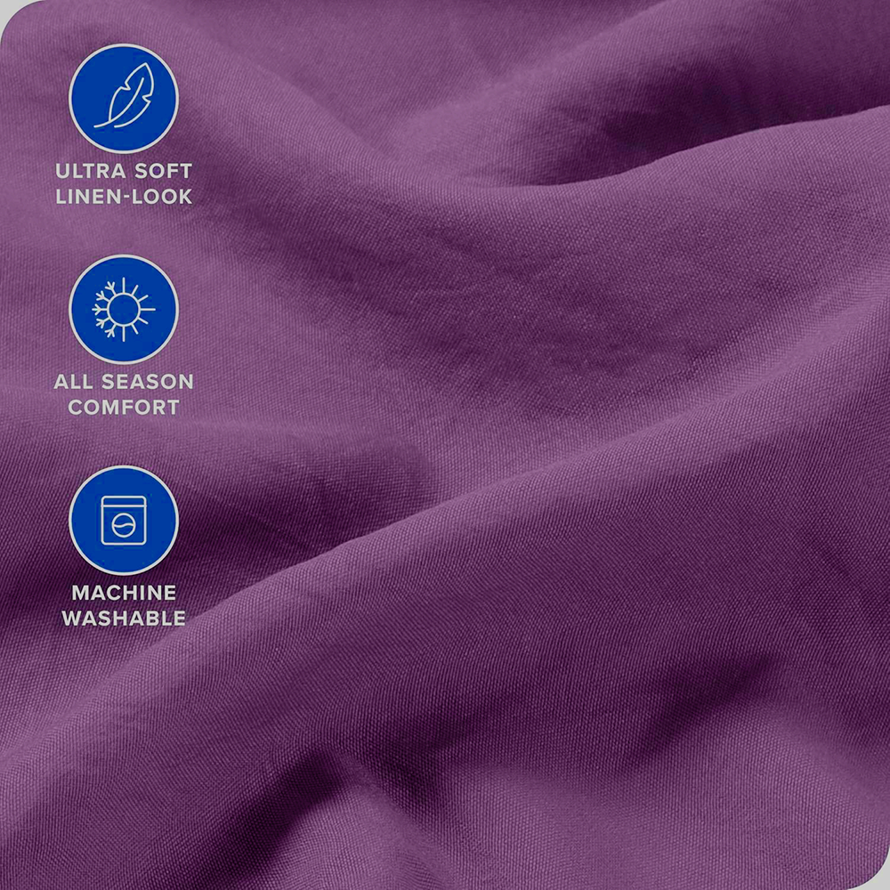 Hotel Quality Fitted Sheet - 1 Piece Fitted Sheet  -Breathable Bedding - Wrinkle, Fade, Stain Resistant- 16inch/40cm Deep Pocket Fitted Bed Sheet-Wrinkle and Fade Resistant,(Purple,Super King) - Image 5