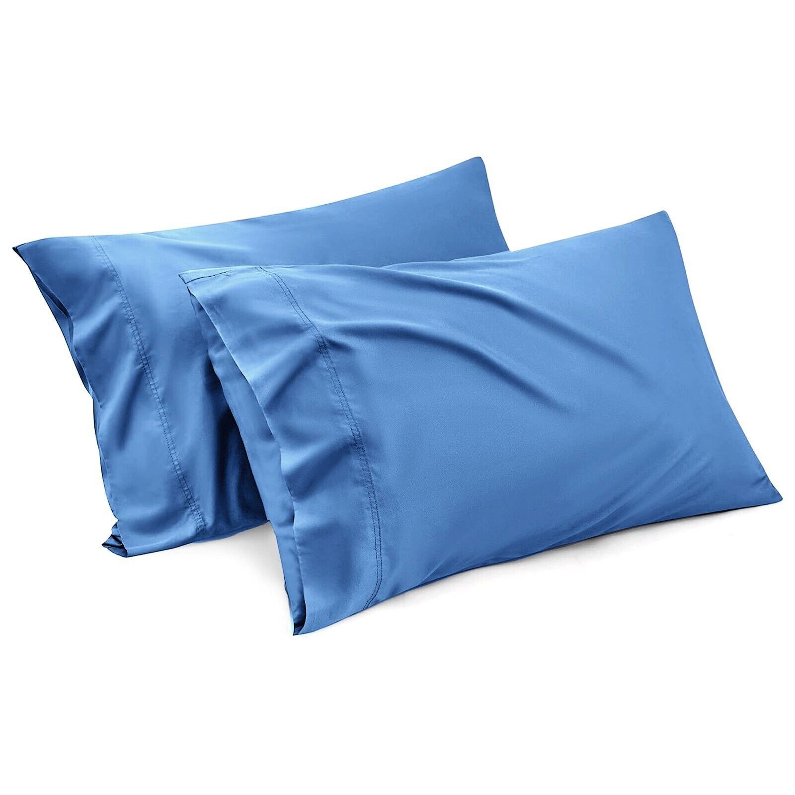 1000TC Ultra Soft Microfiber Pillowcases,Pair of Standard Pillow Covers,（Ocean, Standard Size, 48x74 cm) - Image 1