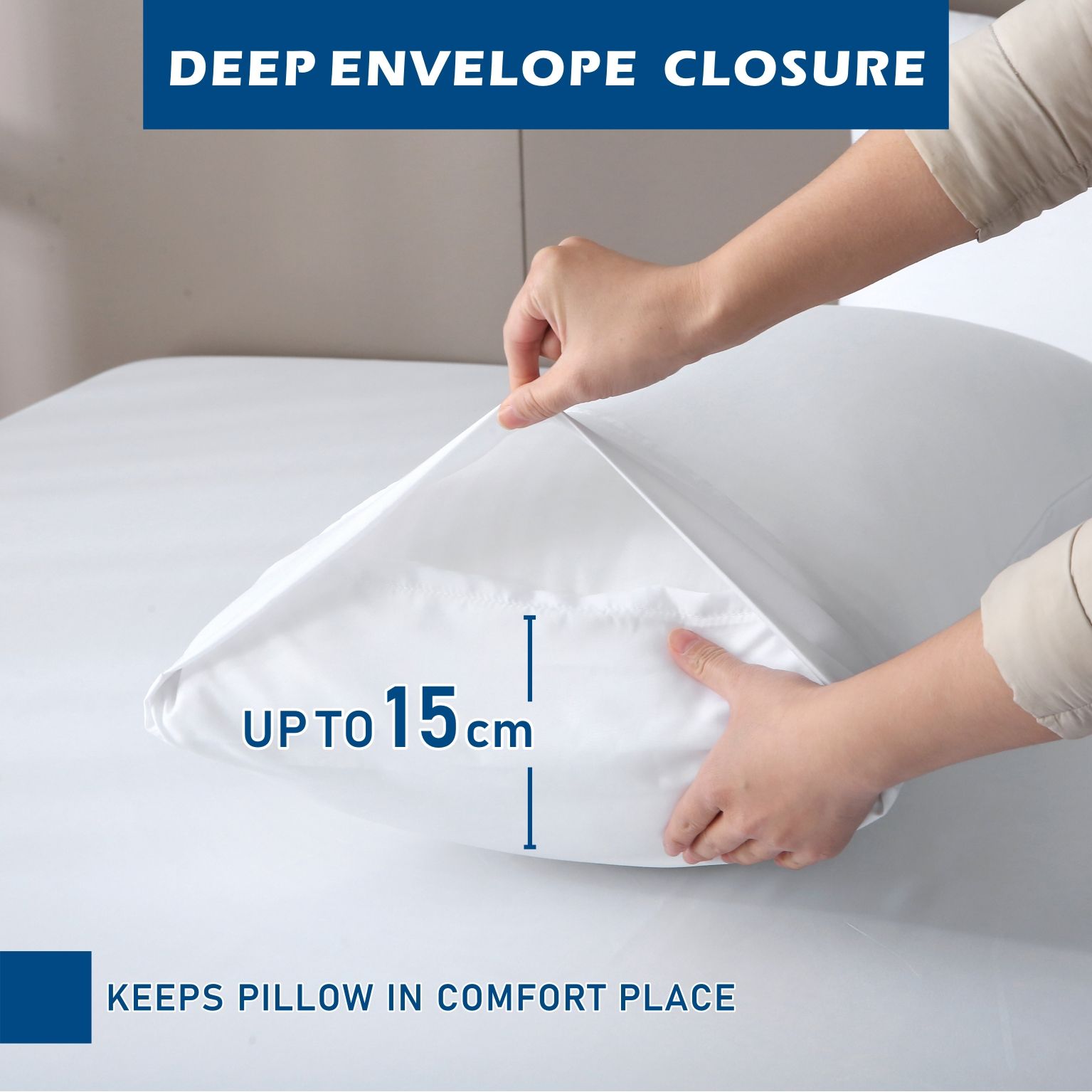 4 Piece Hotel Bamboo Cooling Sheet Set -Ultra Soft 2000TC Breathable Bed Sheets Set with 37 Centimetre Deep Pocket-Cooling Sheets for Hot Sleepers(White,Double) - Image 5
