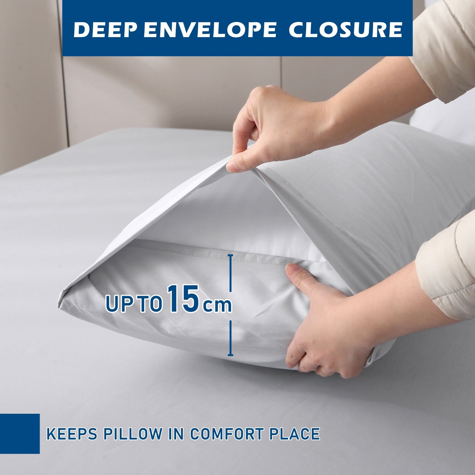3 Piece Hotel Bamboo Cooling Sheet Set -Ultra Soft 2000TC Breathable Bed Sheets Set with 37 Centimetre Deep Pocket-Cooling Sheets for Hot Sleepers(Silver-gray,Single) - Image 5