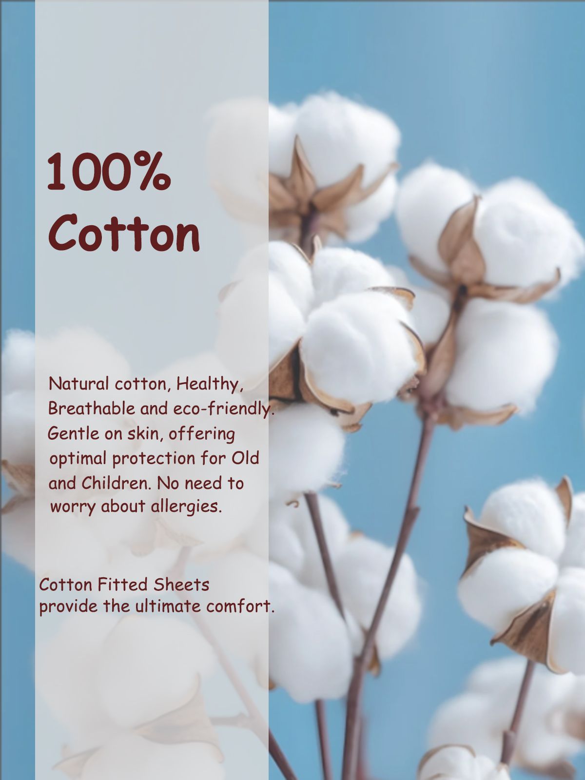 100% Cotton Fitted Sheet - Super Soft 40cm Deep Pocket Bottom Sheets - White Elastic Sheet（Queen,Grey) - Image 6