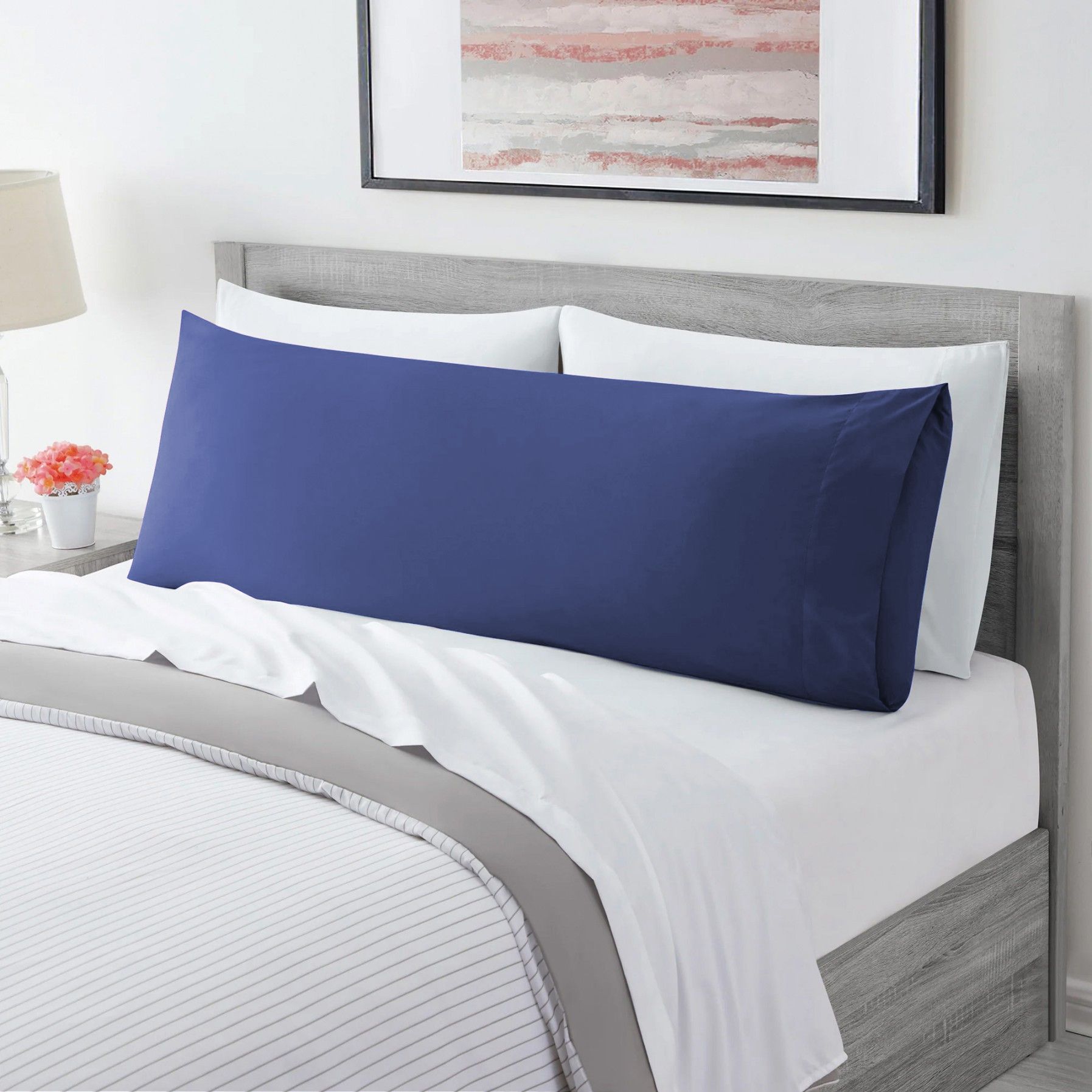 Ultra Soft Microfiber Body Pillow Cover/Pillowcases with Envelope-style pocket (50cm x 150cm Body Pillow Cover,royalblue) - Image 1