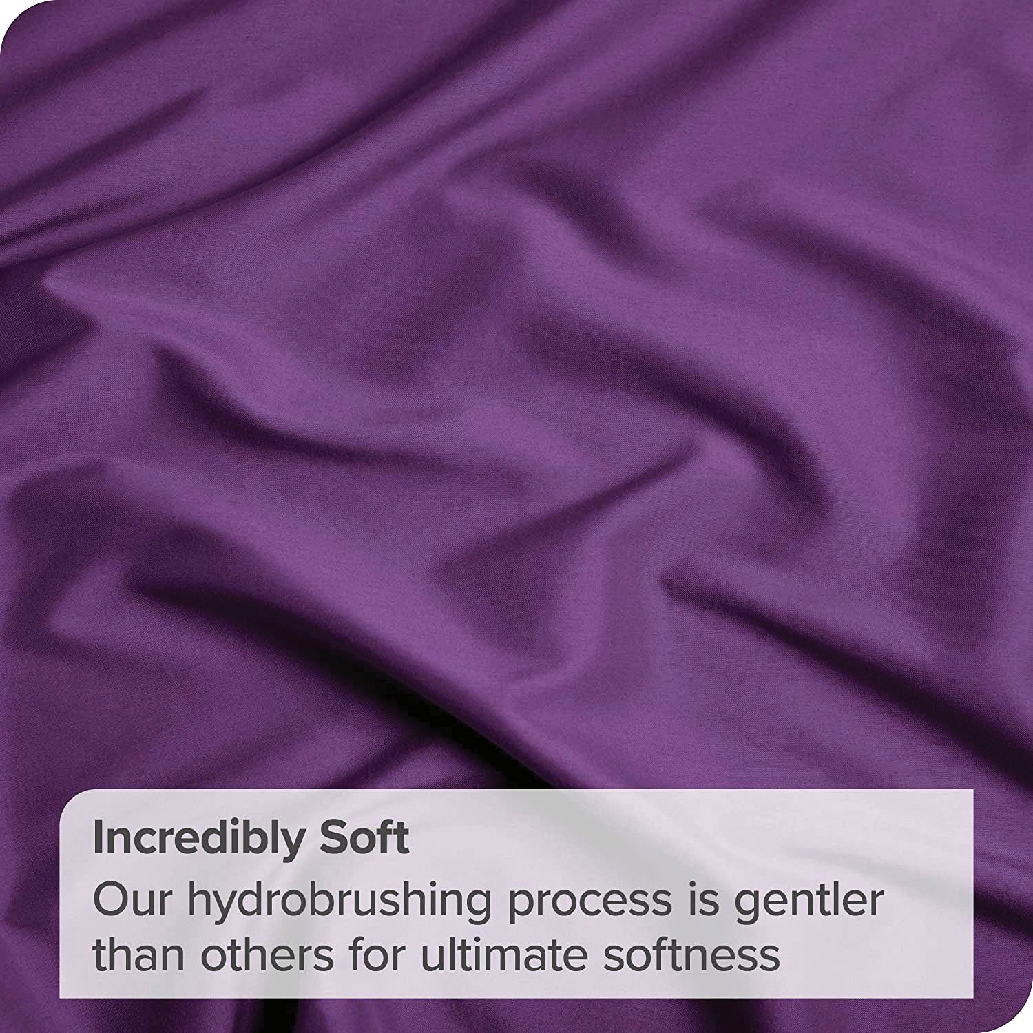 4 Piece Bed Sheet Set- Bedding Sheets & Pillowcases -Breathable Bedding - Wrinkle, Fade, Stain Resistant-Deep Pocket Flat Fitted Bed Sheet Set(Purple,Double) - Image 3
