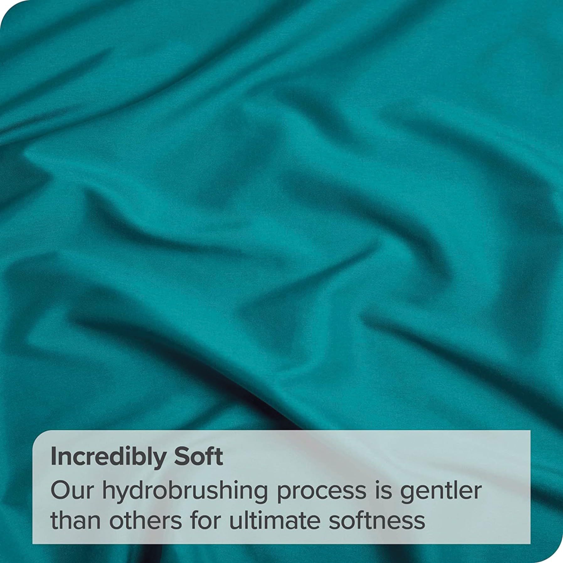 3 Piece Fitted Sheet Set- Fitted Sheet & Pillowcases -Breathable Bedding - Wrinkle, Fade, Stain Resistant- 40cm Deep Pocket Fitted Bed Sheet Set(Biscay blue,King) - Image 8