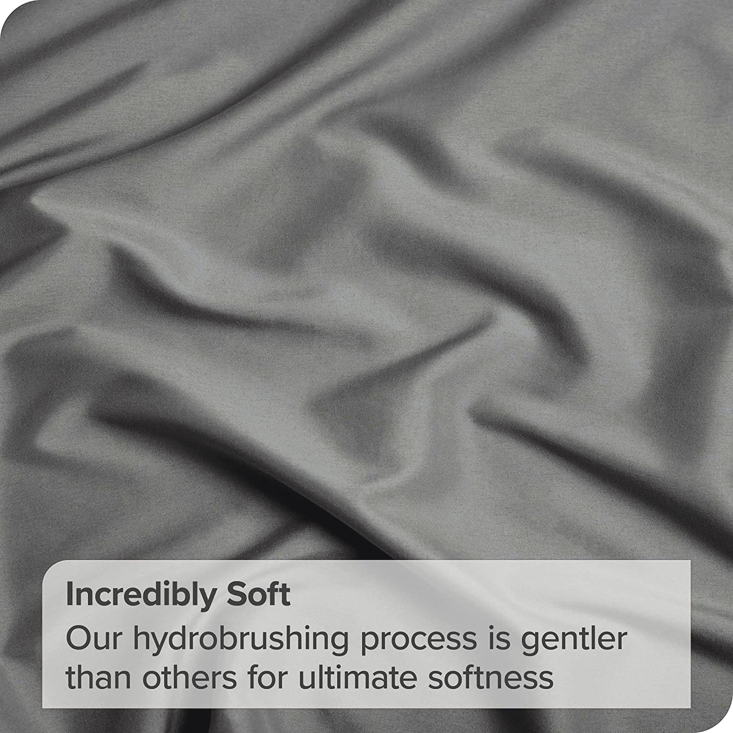 4 Piece Bed Sheet Set- Bedding Sheets & Pillowcases -Breathable Bedding - Wrinkle, Fade, Stain Resistant-Deep Pocket Flat Fitted Bed Sheet Set(Grey,King) - Image 3