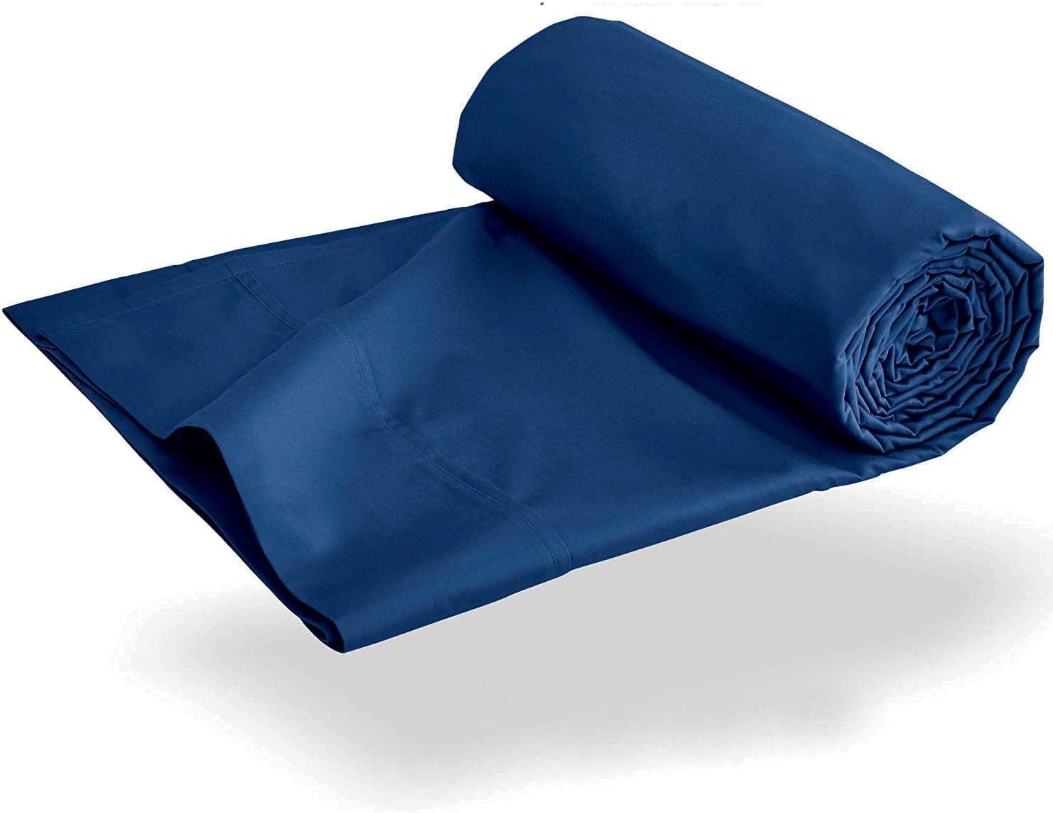 Elegant Comfort Premium Hotel Quality 1-Piece King Single Flat Sheet, Luxury and Softest 2000 Thread Count Bedding Flat Sheet(King Single,Navy) - Image 2