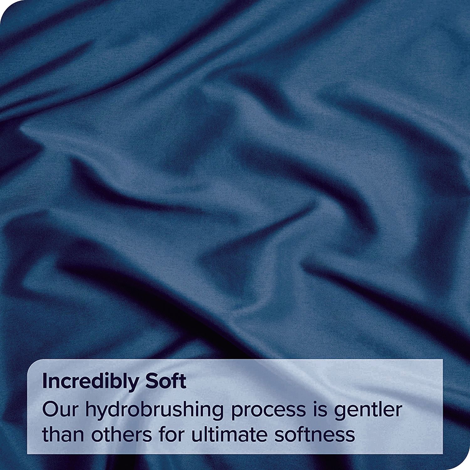 4 Piece Bed Sheet Set- Bedding Sheets & Pillowcases -Breathable Bedding - Wrinkle, Fade, Stain Resistant-Deep Pocket Flat Fitted Bed Sheet Set(Navy,Queen) - Image 3