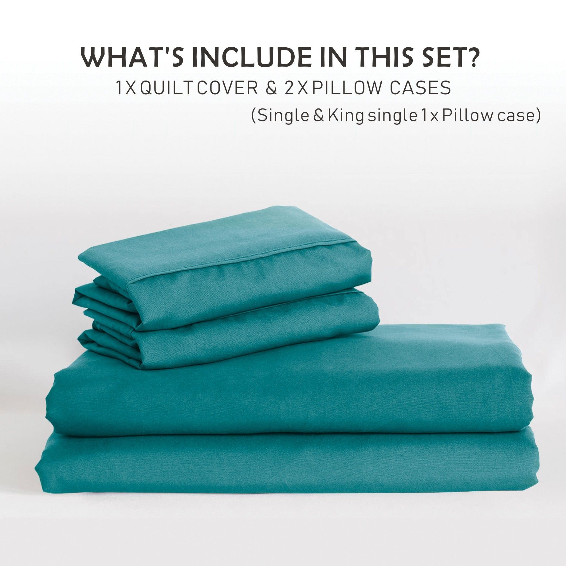 2 Piece Hotel Soft Microfiber Quilt Cover Set-2000TC Duvet/Donna Cover Set & Pillowcases -1 Quilt Cover Zipper Closure & 1 x Pillowcases-Breathable Bedding - Wrinkle, Fade, Stain Resistant(Biscay blue,Single) - Image 6