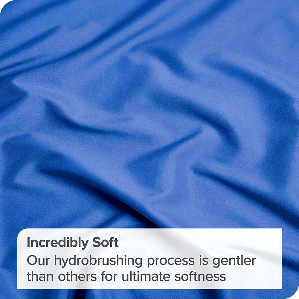 2 Piece Fitted Sheet Set- Fitted Sheet & Pillowcases -Breathable Bedding - Wrinkle, Fade, Stain Resistant- 40cm Deep Pocket Fitted Bed Sheet Set(Royal blue,Single) - Image 7
