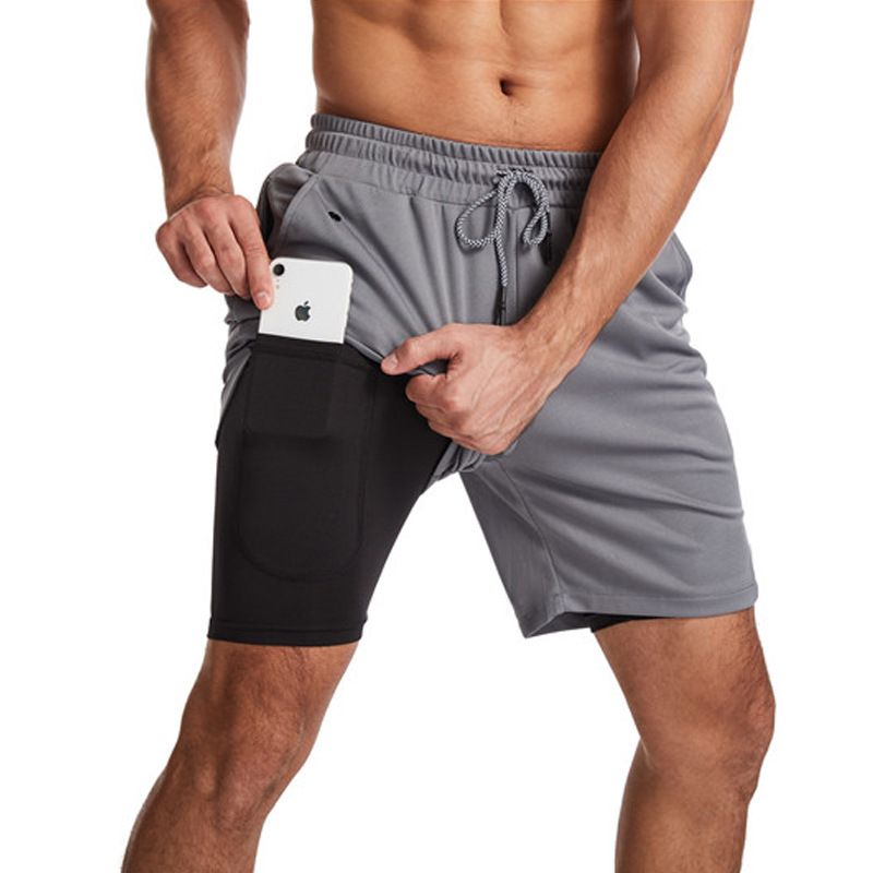MUSCLE BURNING Men Running Shorts Quick Dry 5 Inch White XXL - Image 5