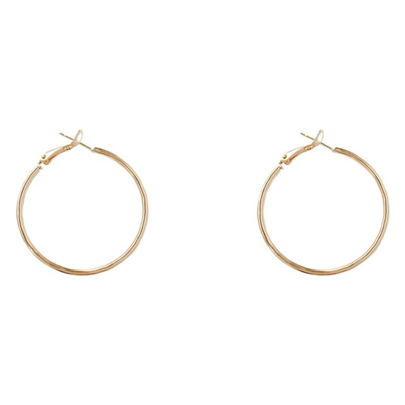 Mori Wai Metal Earrings Geometry Circle 925 Silver E2455 gold 5cm - Image 2