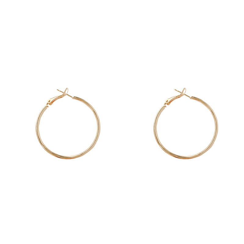 Mori Wai Metal Earrings Geometry Circle 925 Silver E2455 gold 5cm - Image 6