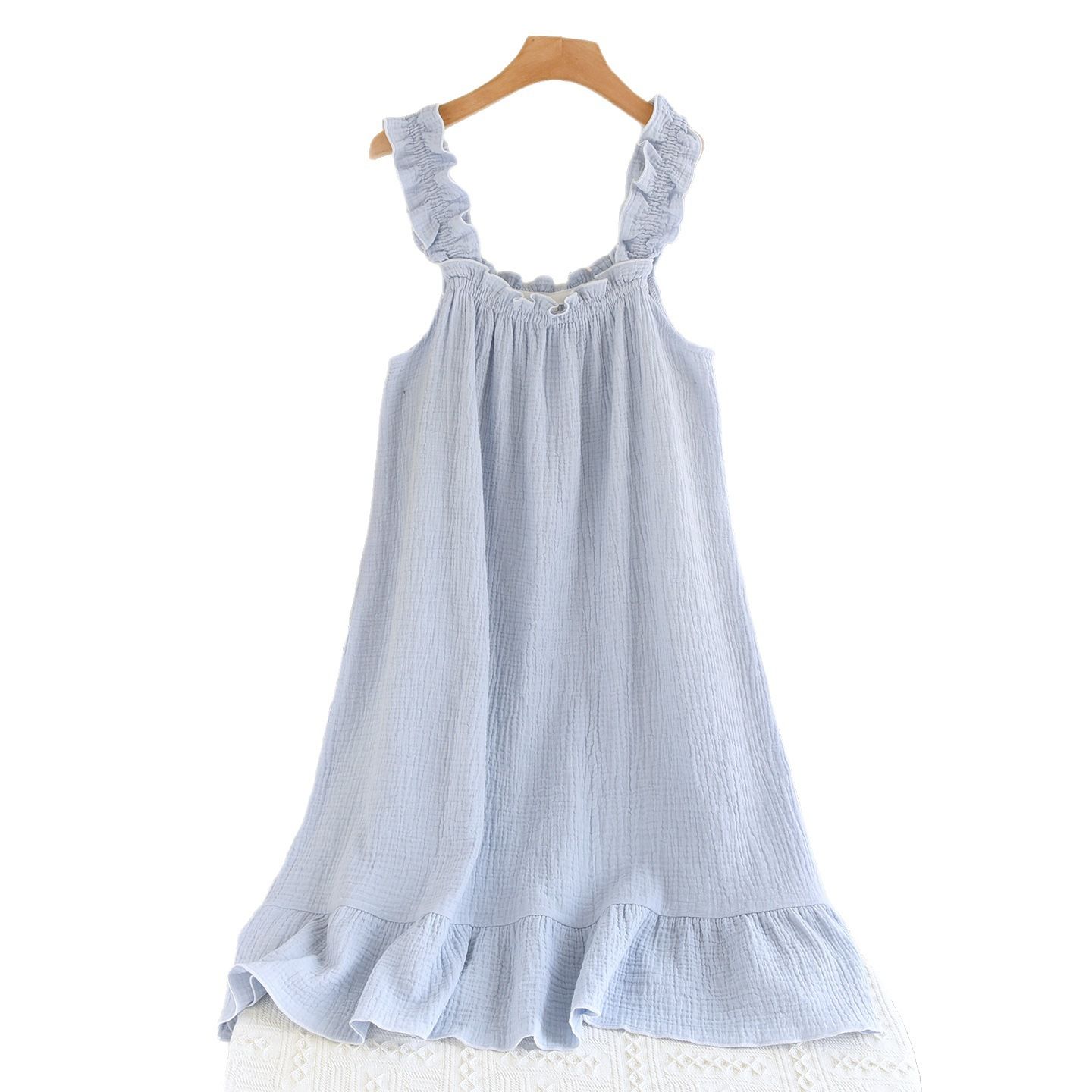 Garmina Women Cotton Sling Nightdress Long Summer White Love Sling M - Image 7