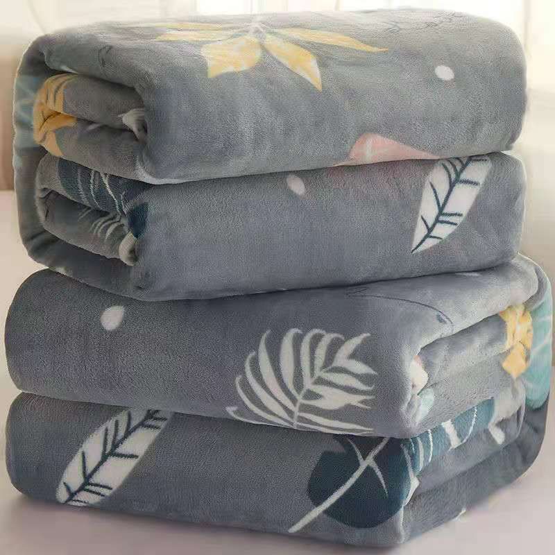 Flannel Blanket Polyester Geometric 120x200cm Ye Language 180*200cm about 1.2kg - Image 1