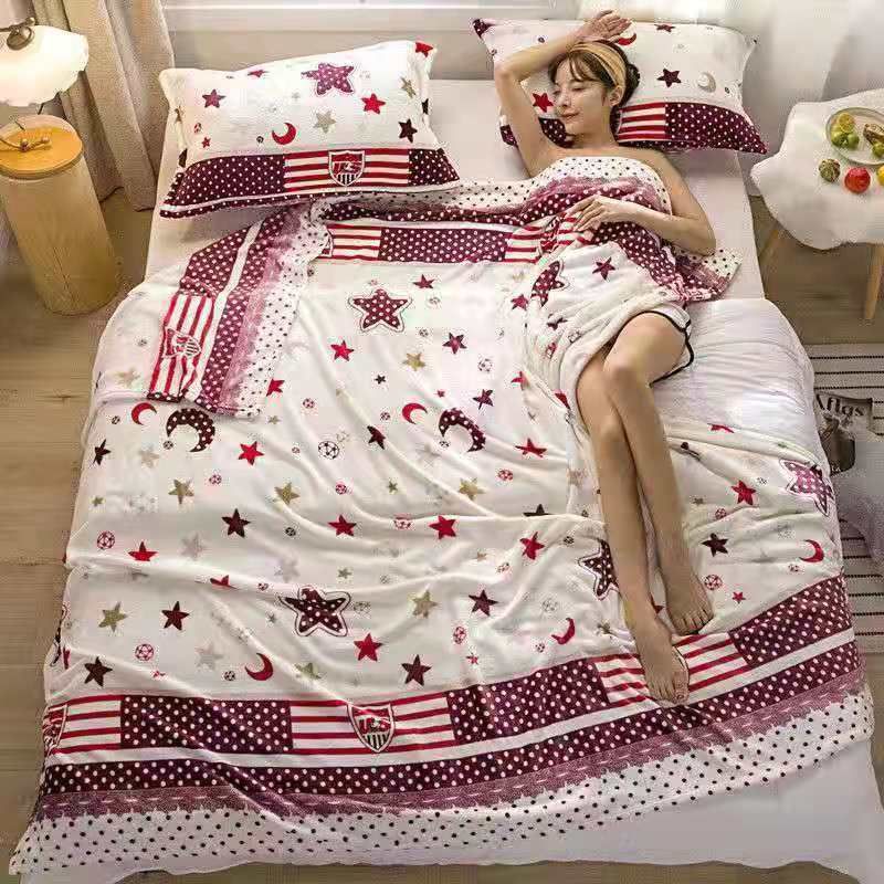 Flannel Blanket Polyester Geometric 120x200cm Star Moon Legend 180*200cm about 1.2kg - Image 1