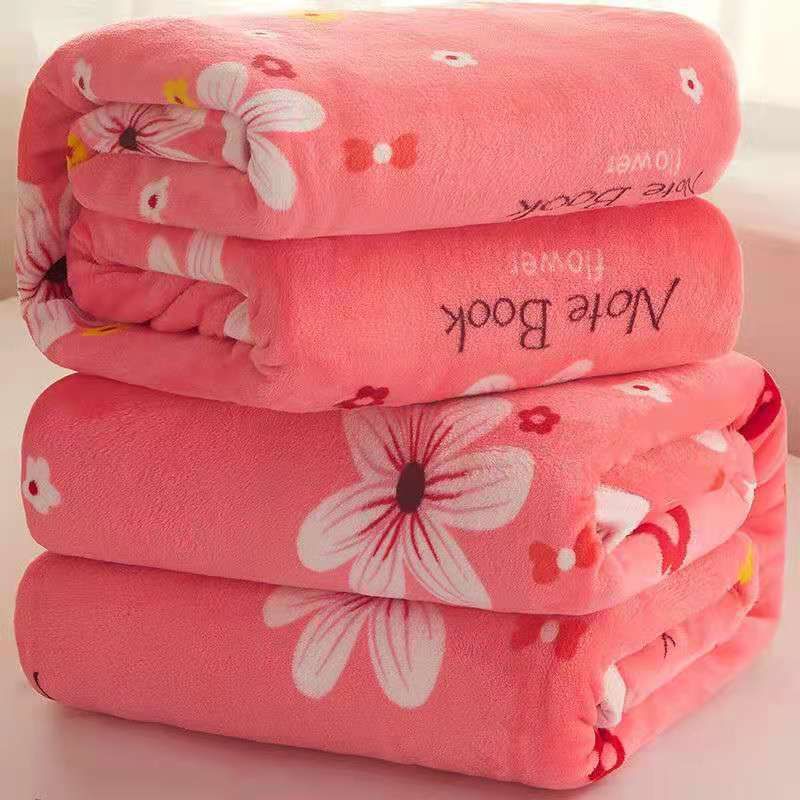 Flannel Blanket Polyester Geometric 120x200cm Bloom 180*200cm about 1.2kg - Image 1