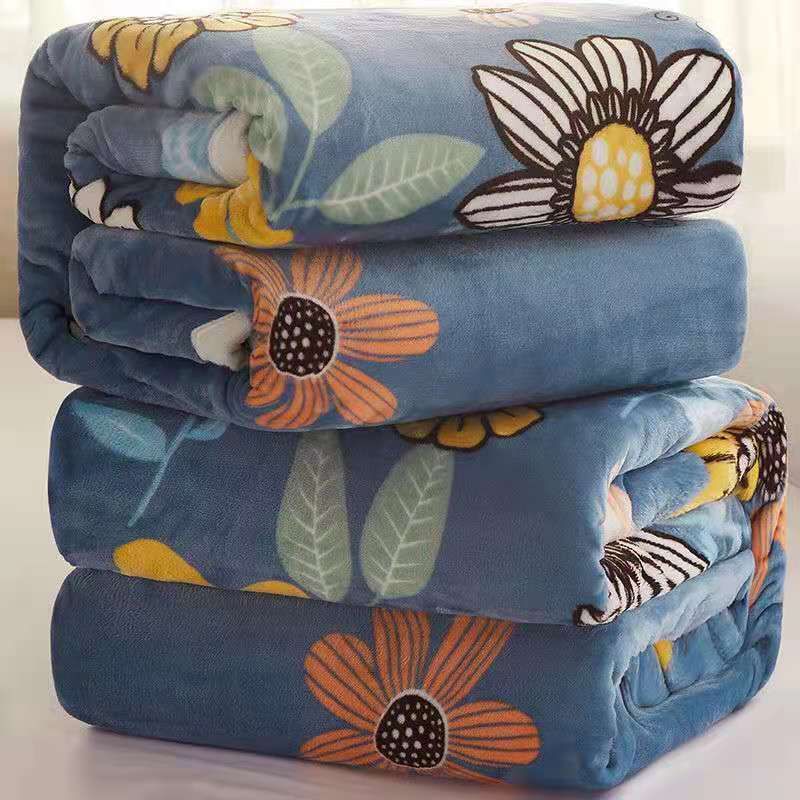 Flannel Blanket Polyester Geometric 120x200cm Flower Grain 180*200cm about 1.2kg - Image 1