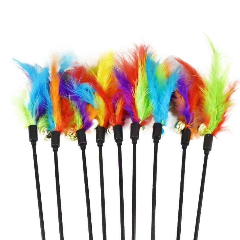 Cat Feather Toy PVC 50cm Macaron Turkey 50cm (including macaron turkey feather) - Image 1