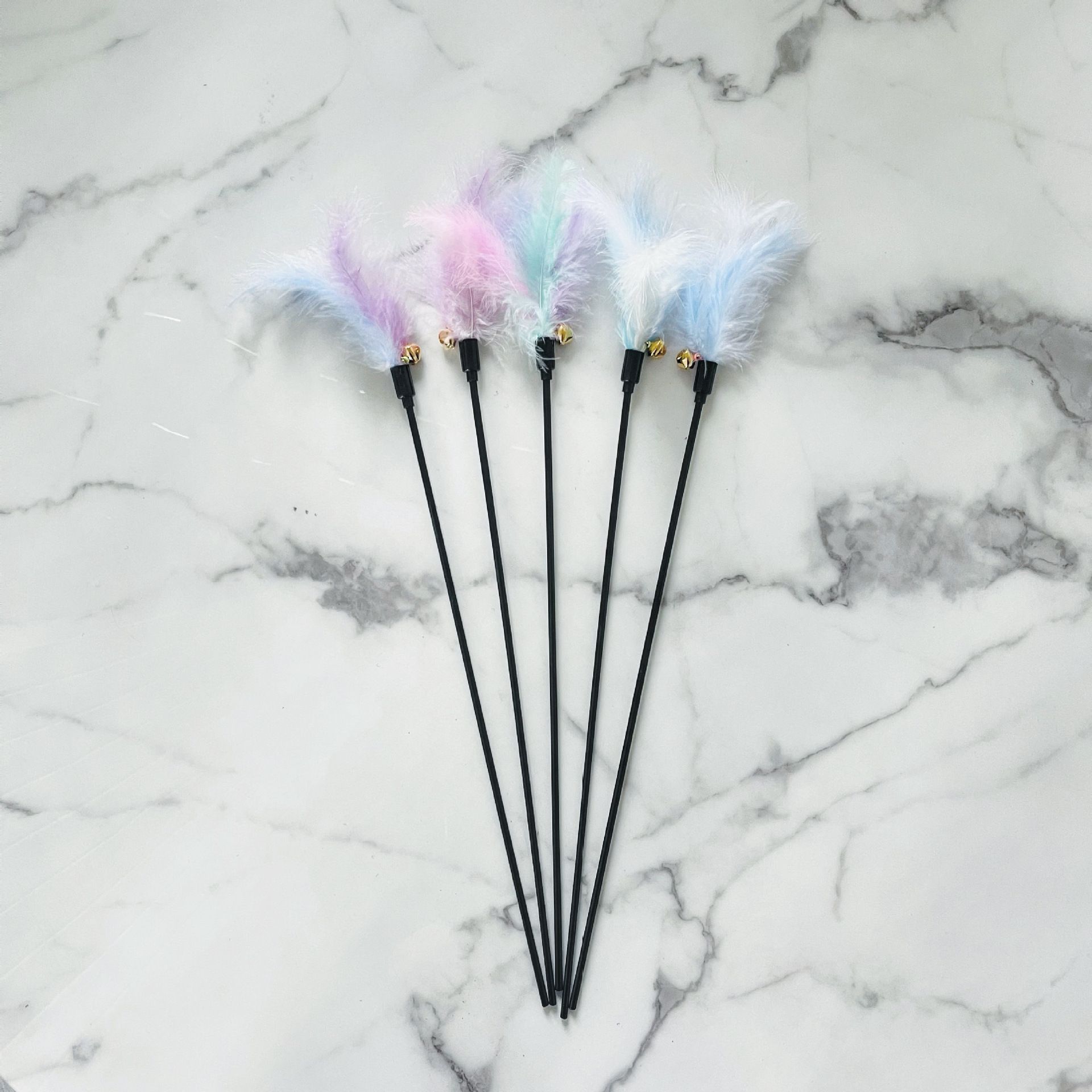 Cat Feather Toy PVC 50cm Macaron Turkey 50cm (including macaron turkey feather) - Image 2