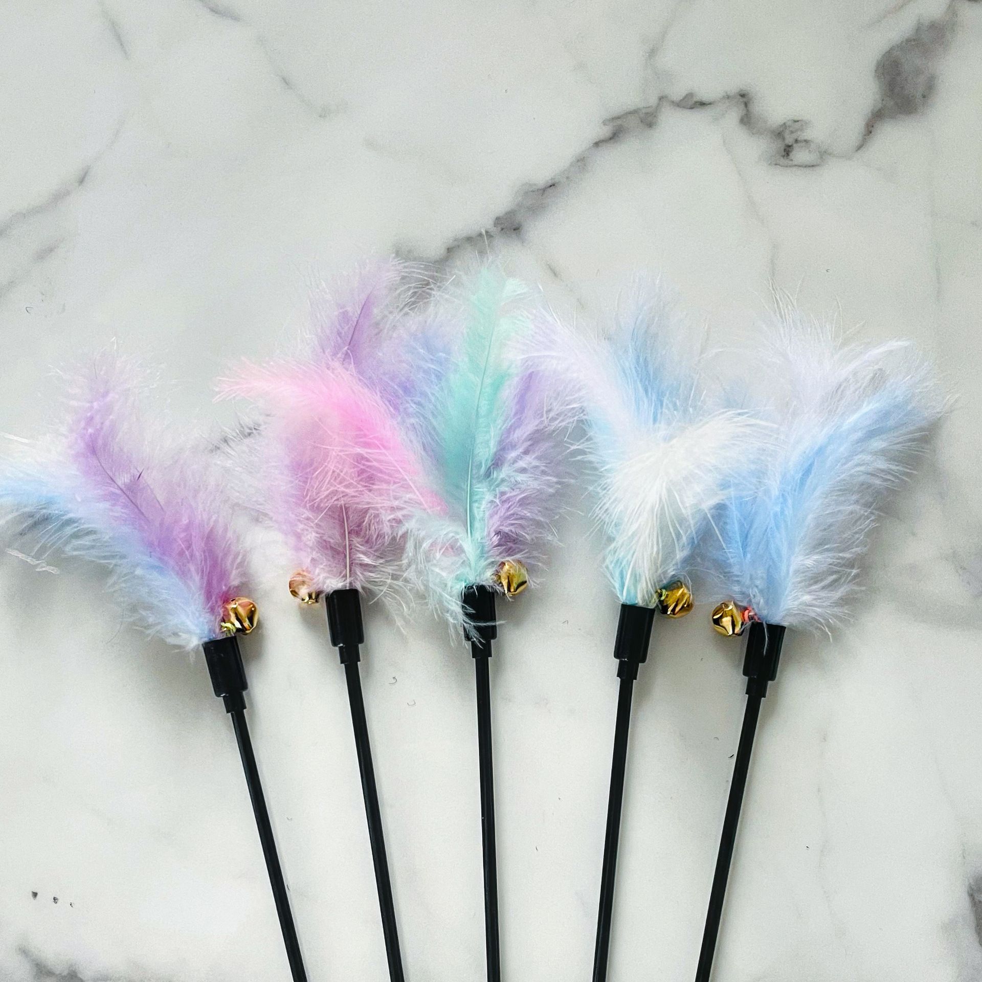 Cat Feather Toy PVC 50cm Macaron Turkey 50cm (including macaron turkey feather) - Image 3
