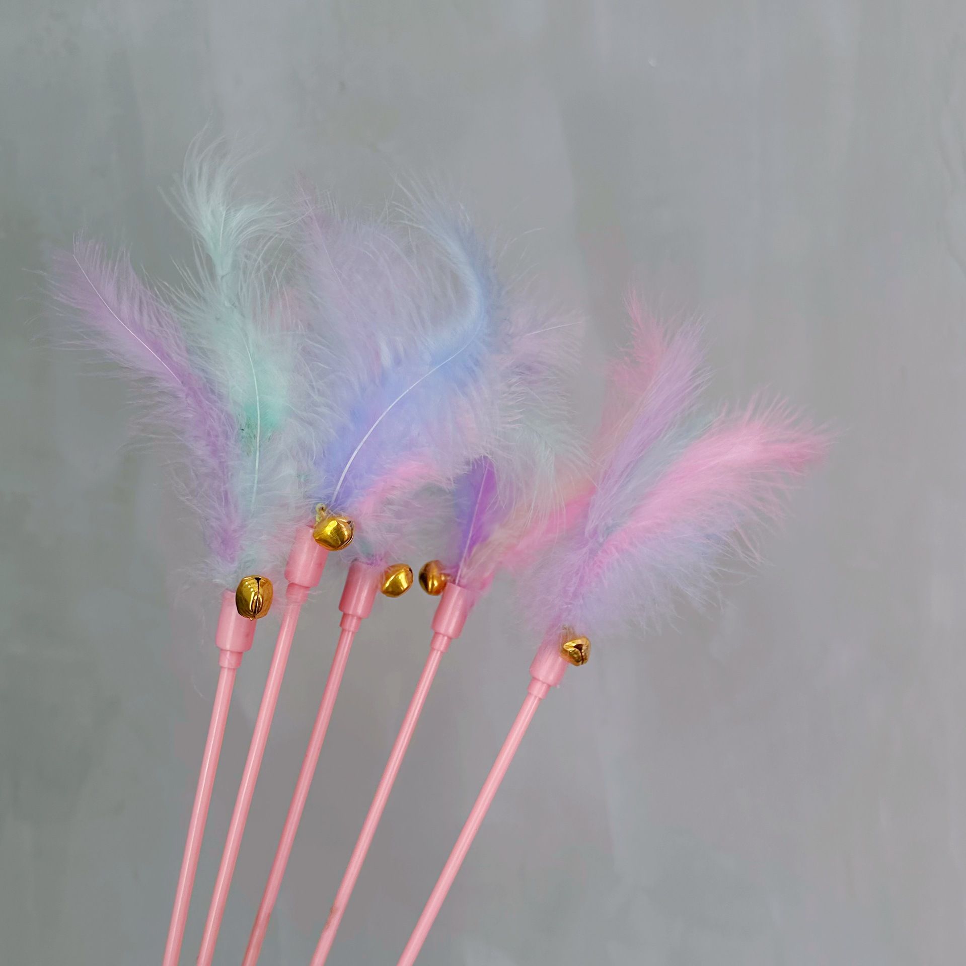 Cat Feather Toy PVC 50cm Macaron Turkey 50cm (including macaron turkey feather) - Image 5