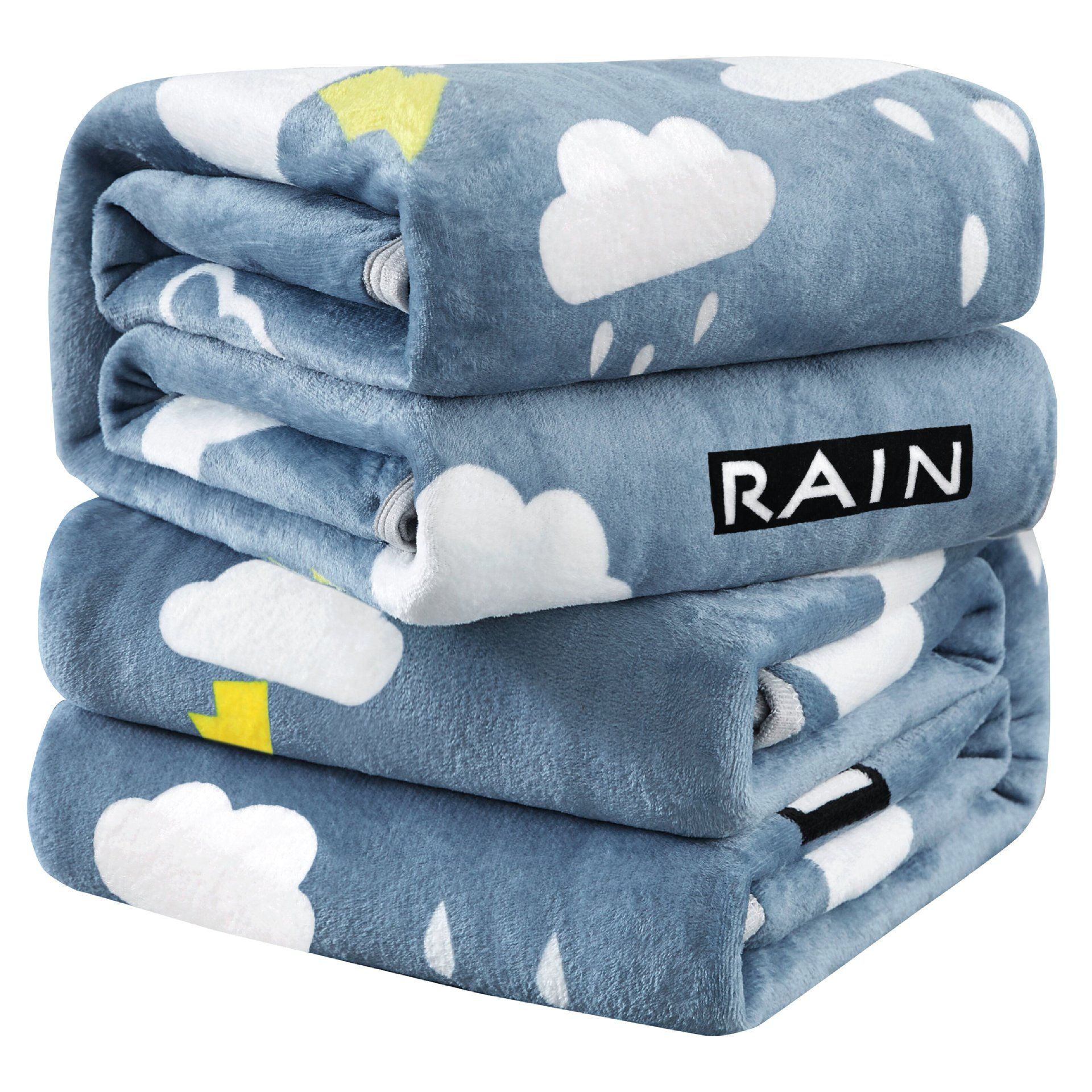 Flannel Blanket Polyester Geometric 120x200cm Lightning Thundercloud 180*200cm about 1.2kg - Image 1