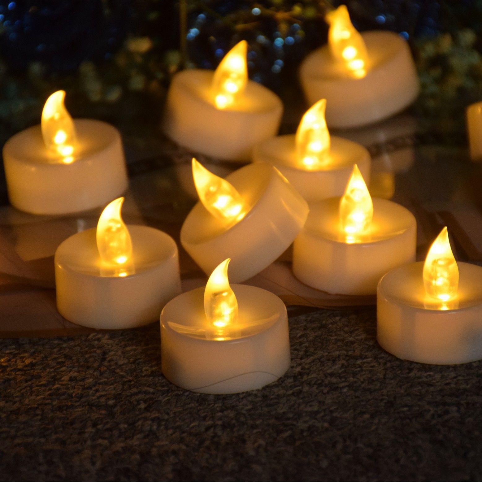 LED Electronic Candle 12 Pack Remote Control Always Bright Warm white light-frosted head - Image 1