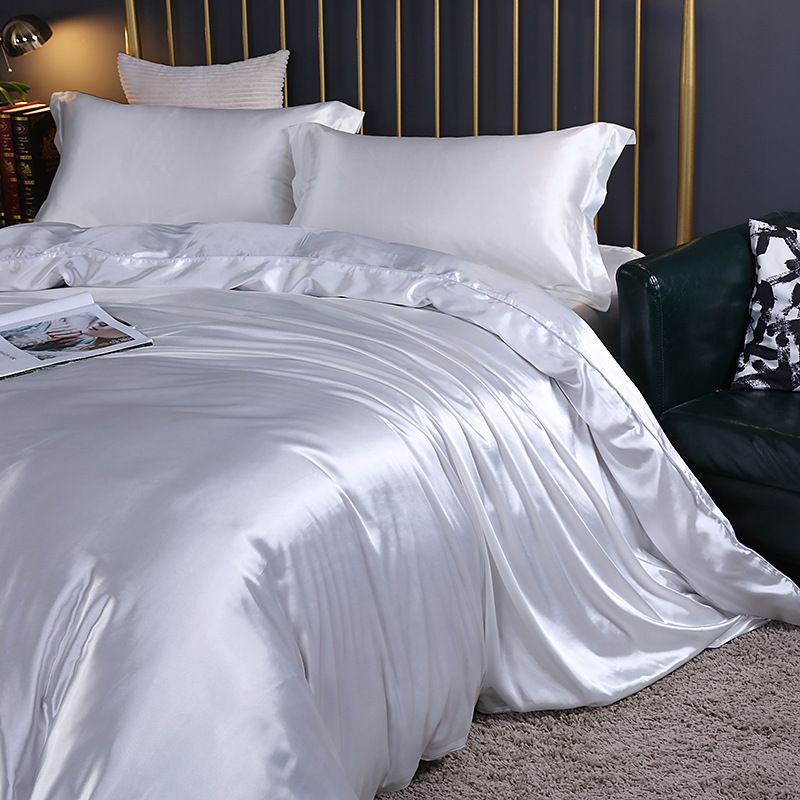Shurui Silk Four Piece Set 150x200cm 1.8 m bed hat [quilt cover 220x 240cm] - Image 3