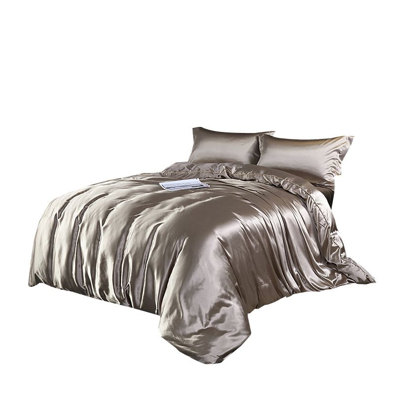 Shurui Silk Four Piece Set 150x200cm 1.5 m bed hat [quilt cover 200x 230cm] - Image 7