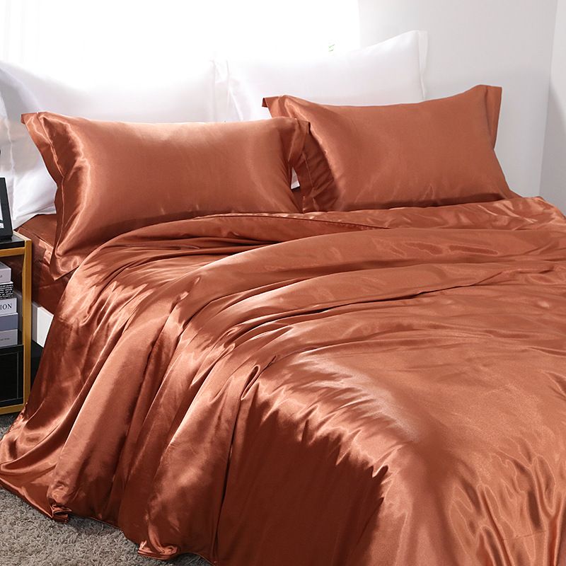 Shurui Silk Four Piece Set 150x200cm 1.8 m bed hat [quilt cover 200x 230cm] - Image 1