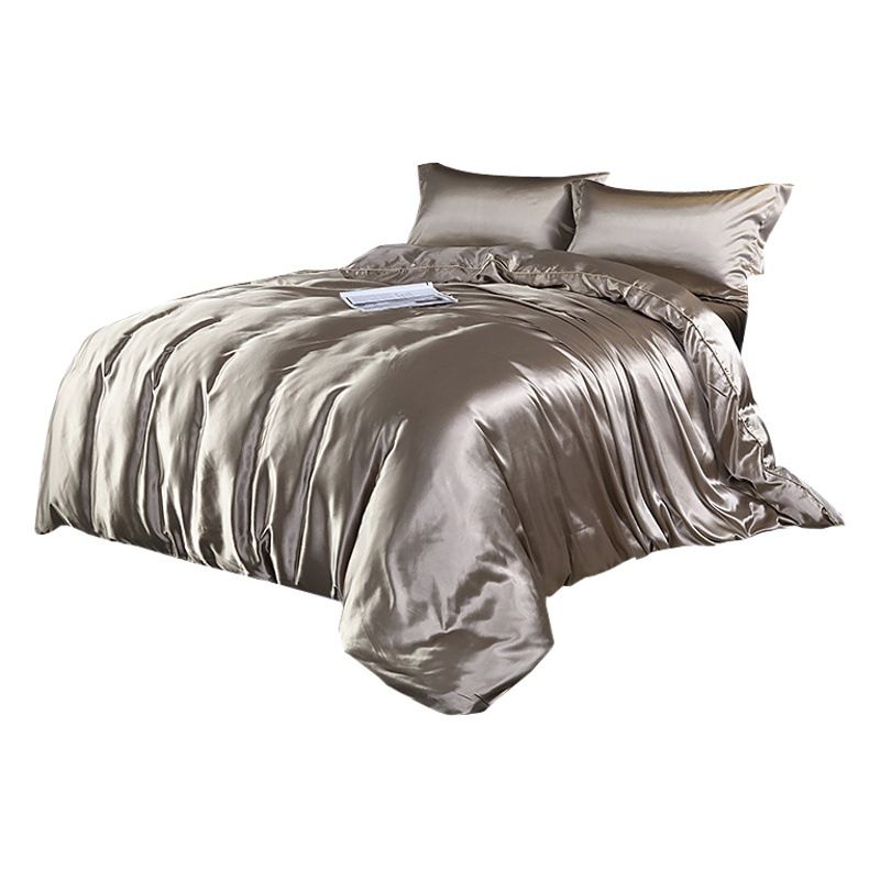 Shurui Silk Four Piece Set 150x200cm 1.5 m bed hat [quilt cover 200x 230cm] - Image 2