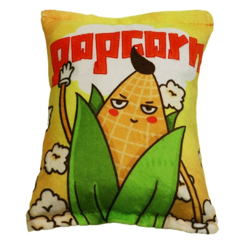 Plush Squeaky Pet Toy Potato Chips Jinda Toys Red barbecue flavor potato chips - Image 1