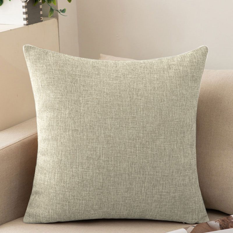 Shengdu Solid Color Polyester Pillow Case 40x40cm csmm hemp natural color 40*40cm single pillowcase - Image 1