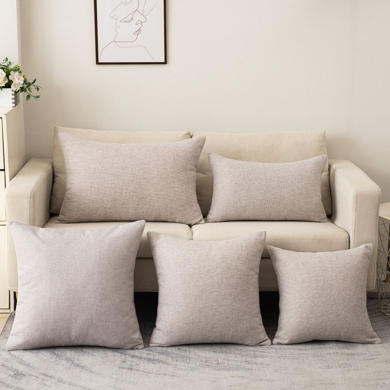 Shengdu Solid Color Polyester Pillow Case 40x40cm csmm hemp natural color 40*40cm single pillowcase - Image 3
